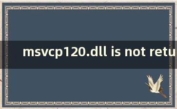 msvcp120.dll is not returned to run on Windows（msvcr100.dll is not returned to run on Windows）